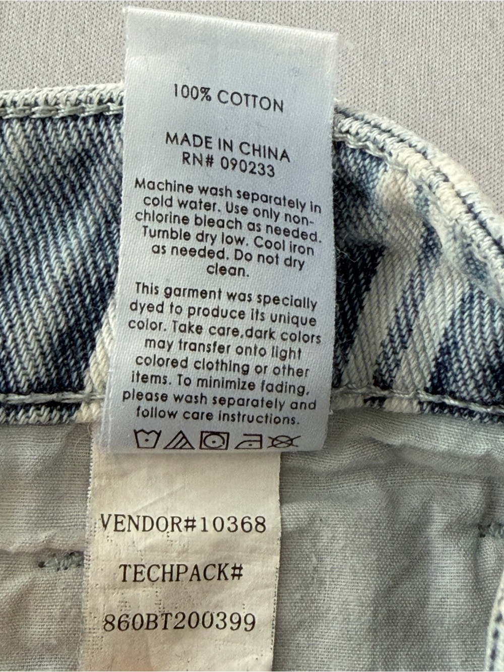 PacSun Mom Jeans Size 23 Blue White Striped High Rise Straight Leg Denim - Picture 9 of 11